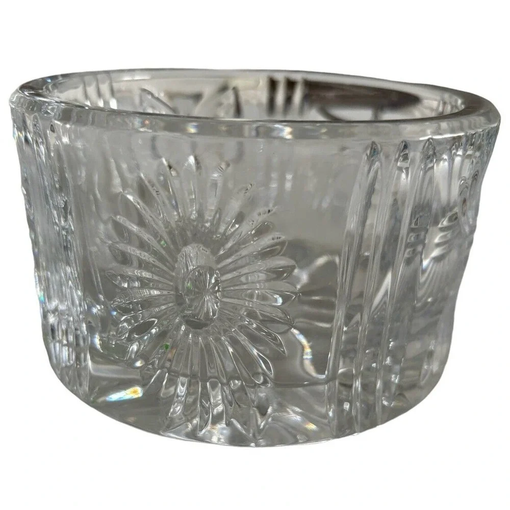 WATERFORD Crystal Champagne Wine Coaster Bowl Heart Bow Angel 2000 Millennium